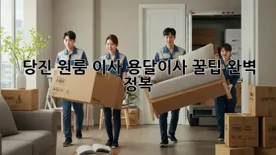 당진 원룸 이사, 용달이사 꿀팁 완벽 정복!